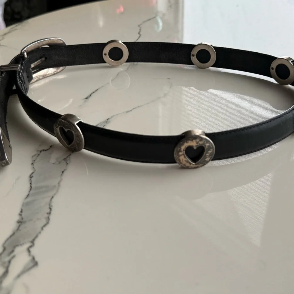 Brighton Black Belt with Silver Hearts - Picture 9 of 11